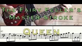 The Fairy Feller's Master-Stroke by Queen (bass playthrough & score: tutorial)