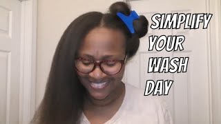 Easy Wash Day & Flat Iron | Natural Hair