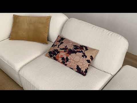 Video Noor - Pouf pour canap&eacute; modulable en tissu bouclette