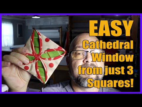 EASY Cathedral Window Block from Just 3 Squares!