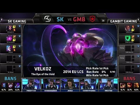 SK Gaming vs Gambit Gaming | Season 4 EU LCS Spring 2014 Week W10D1 G2 | SK vs GMB Full game HD