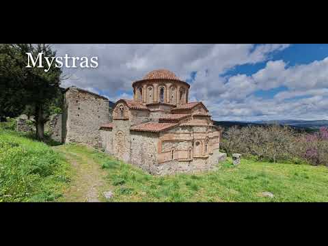 Car drive from Mystras to Sparta, Greece