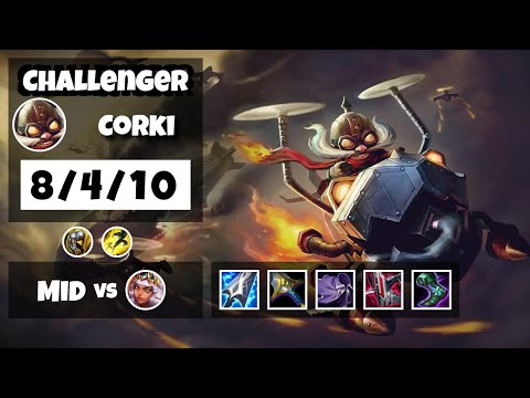 Corki vs Qiyana BR Challenger MID (8/4/10) - v11.8