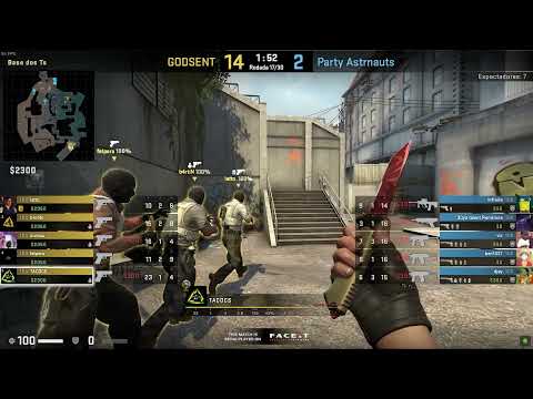 Pov TACO (23/8) CSGO DEMO - OVERPASS - 16 GODSENT VS 5 PARTY ASTRONAUTS (Mythic Spring - 12/06/2021)