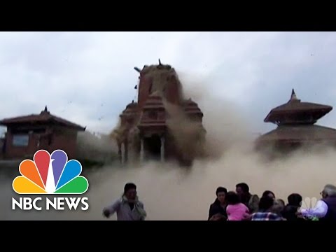 Compilation Of Nepal Earthquake's Most Dramatic Footage | NBC News