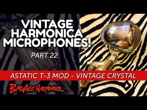 Vintage Blues Harmonica Microphones pt.22 Hot Blues Harp Mic - Astatic T3 Crystal - Blues Harp Mic