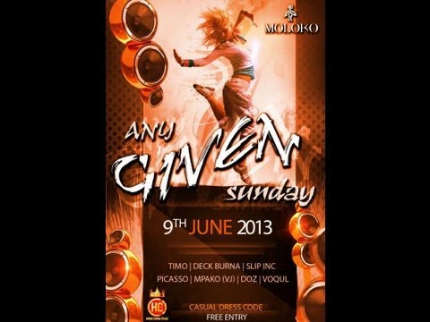 #AnyGivenSunday With Deck Burna, Timo, Slip Inc, Picasso, Voqul Sun 09 June 2013