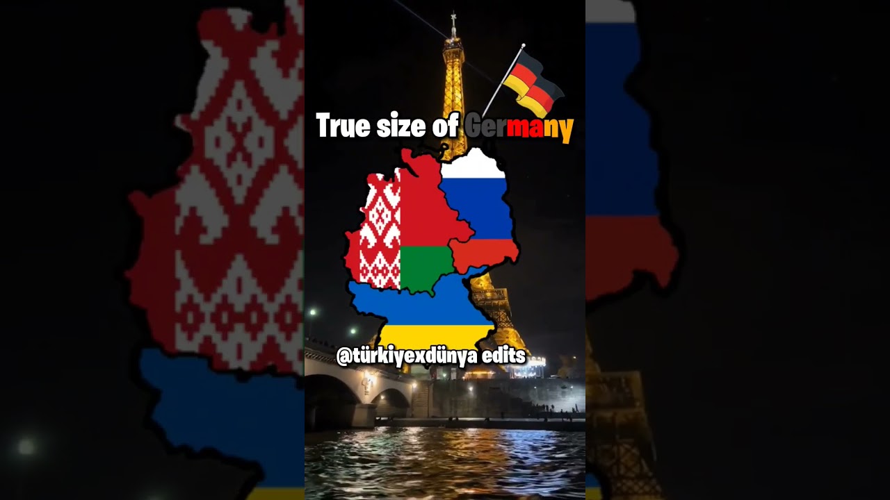 True size of Germany #mapping #viral #country #popular #geography #treding #map #europe #mapper