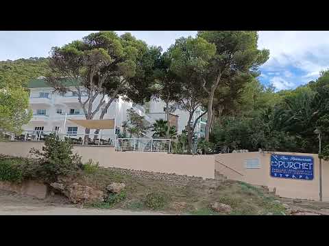 Cala Llonga beach in Ibiza.