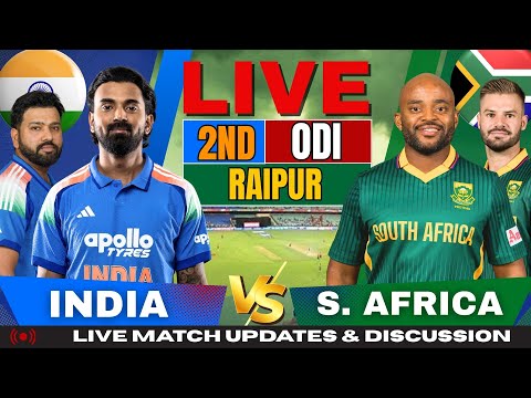 🔴 INDIA vs SOUTH AFRICA 2nd ODI LIVE | IND vs SA Live Match Today | Live Cricket Score & Commentary