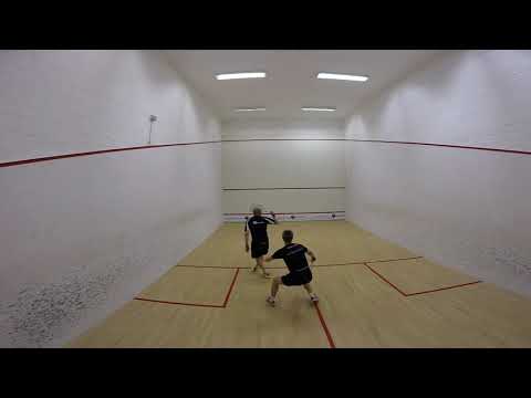 UK RACKETBALL TIM VAIL V OLLIE TURNER 99 SHOT RALLY