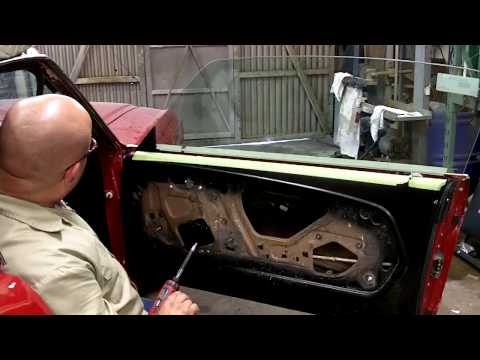 (step 7)1967-68 Ford Mustang Fastback 1pc door glass conversion kit(phase 7)