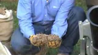 Wood Chipper Leaf Shredder Shredding Pine Cones and Pine Needles