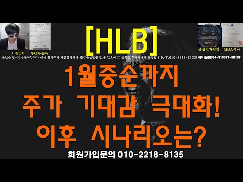 [주식투자]HLB(1월중순까지주가 기대감 극대화!이후 시나리오는?)