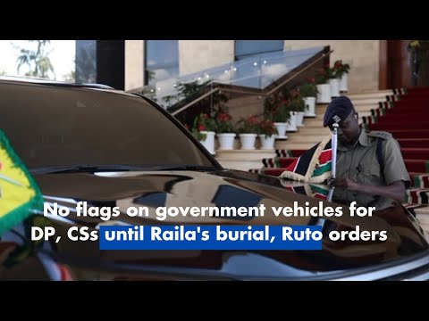 No flags on government vehicles for DP, CSs until Raila's burial, Ruto orders