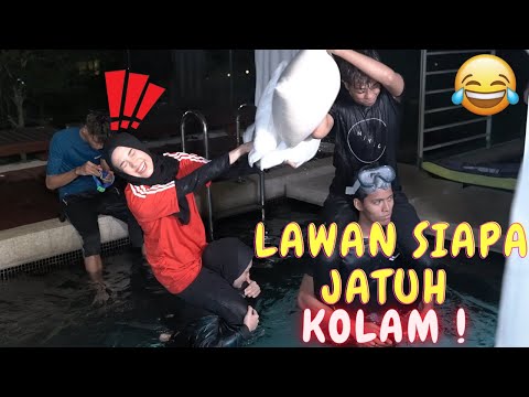 TEAH KUAT DUKUNG MARSYA ATAS KOLAM !! - LAWAN SIAPA JATUH KOLAM !