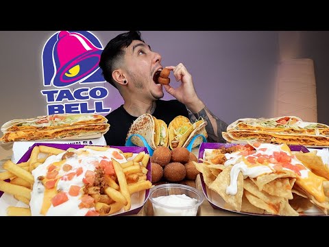 MUKBANG EATING Taco Bell New Triple Crunchwrap Supremes, Gordita Tacos, Fries Supreme