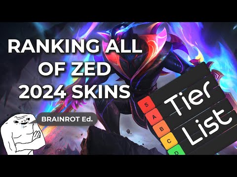 Ranking EVERY Zed (Brainrot Ed.) Skin 2024 in League of Legends #tierlist #ranked