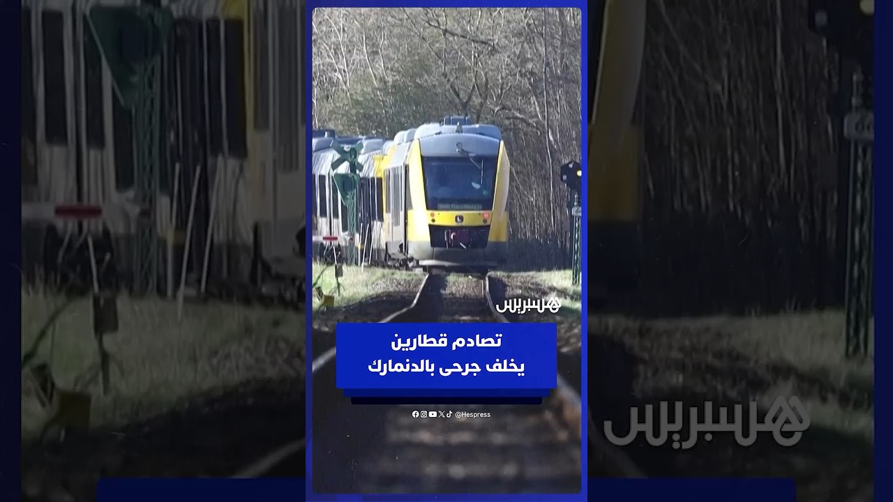 تصادم بين قطارين بالدنمارك يسفر عن إصابة عدد من الأشخاص thumbnail