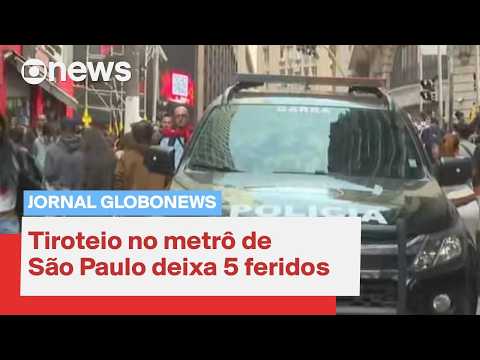 Cinco pessoas são baleadas no metrô de São Paulo após tentativa se assalto