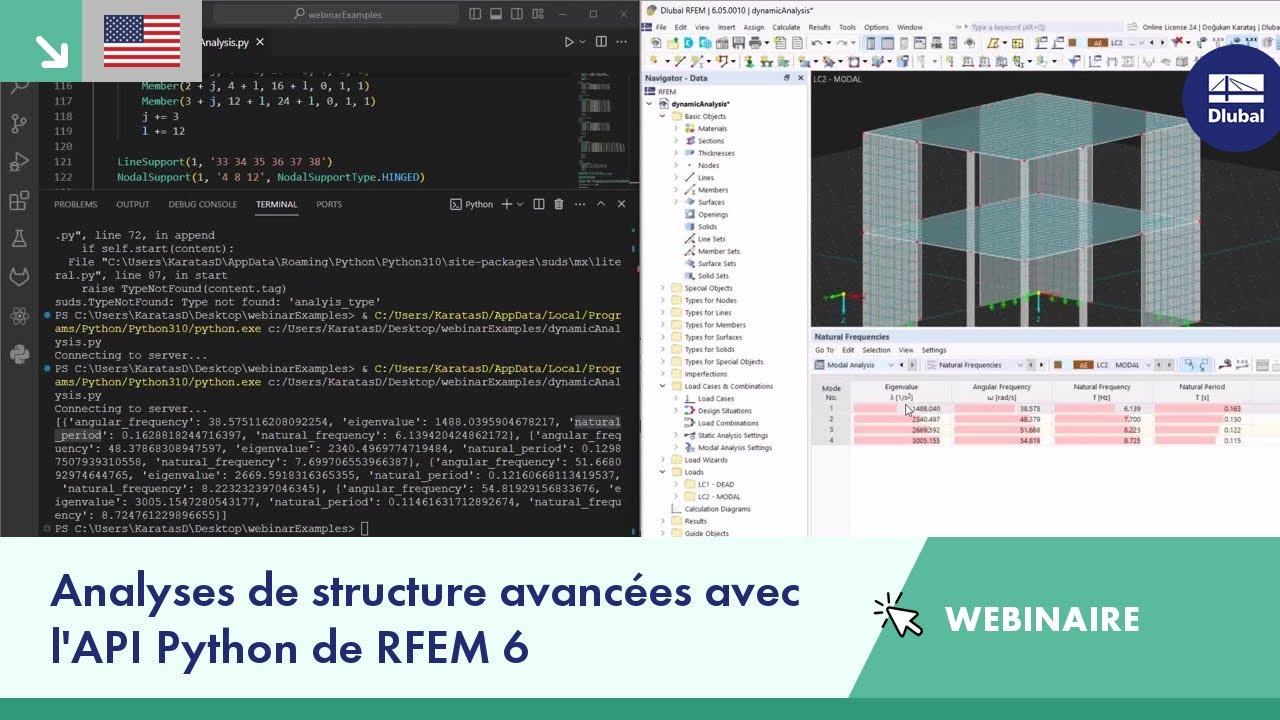 Webinaire | Analyses de structure avancées avec l&#39;API Python de RFEM 6