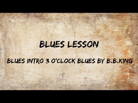 Blues Lesson - My Favorite Blues Intro Lick (By B.B. King)