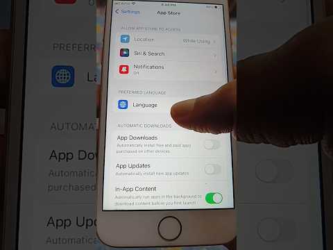 Change Preferred Language On App Store