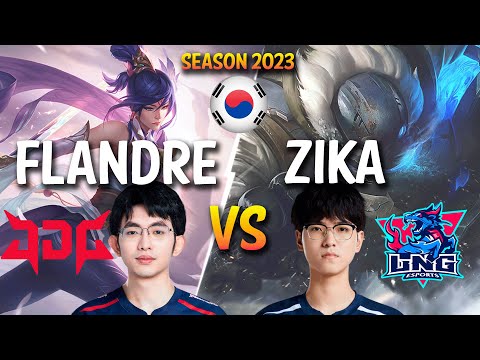 JDG Flandre vs LNG Zika - Flandre FIORA vs Zika GRAGAS Top - Patch 13.24 KR Ranked