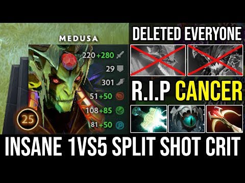 NEW IMBA 1Vs5 Medusa Insanely Split Shot + Daedalus Crit & Slow Deleted Counter Pick 970GPM DotA 2