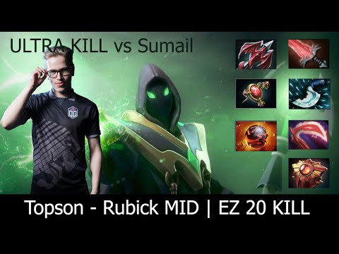 Topson [Rubick] MID EZ KILL vs SumaiL [Monkey King] Ranked Game 7.24b Dota 2