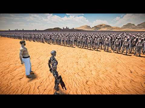 chuck norris and terminator fight against 1,000,000 zombies