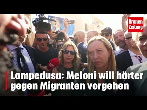 Chaos auf Lampedusa: Meloni will härter gegen Migranten vorgehen | krone.tv NEWS