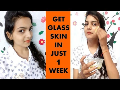 HOW TO GET KOREAN 'GLASS SKIN,?//Get Glowing Skin in 1 Week Naturally// Glass Skin Secret Revealed! Video