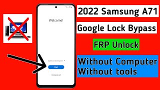 Samsung A71 Frp Bypass Without PC | Samsung A71 Unlock Google lock 2022 | Without Flashing/ No tools