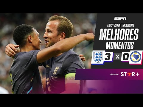Gols e lances de Inglaterra x Bósnia-Herzegóvina