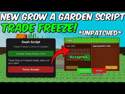 Новый скрипт Grow A Garden: заморозка торговли | Обновление торговли 💱 | Ссылка на Pastebin 📜 | П...