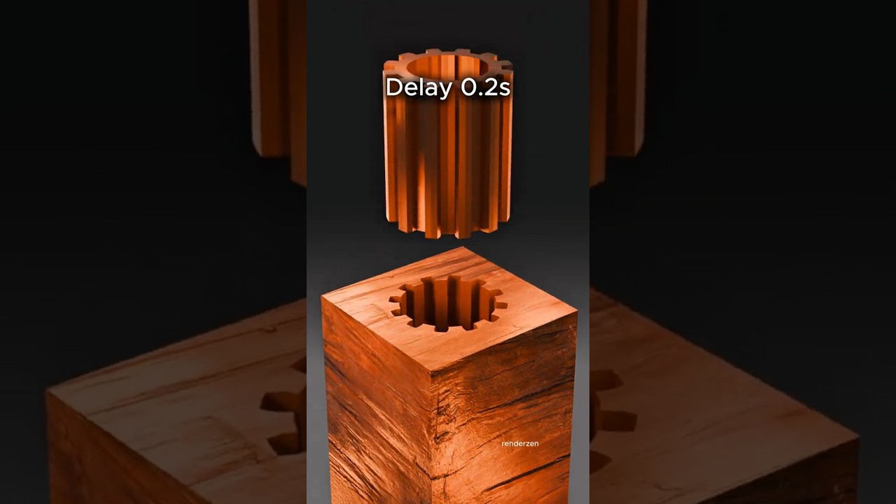🔥 Perfect Fit 🔥 Wood Simulation in Blender 3D (Ultra Satisfying & Realistic!)