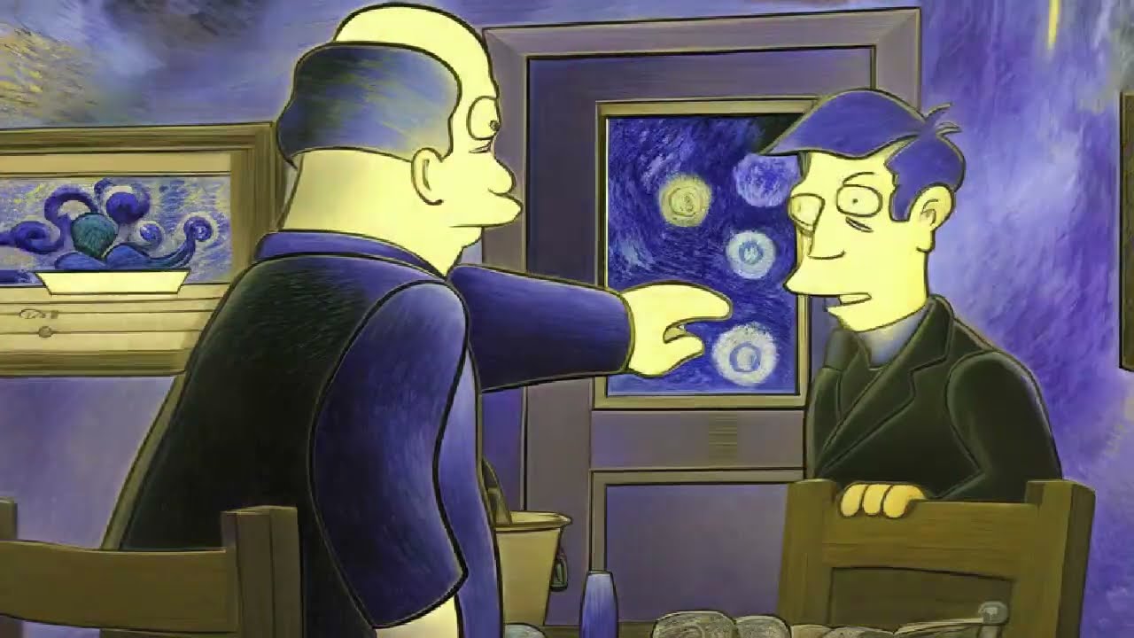 Steamed Hams but it's starry night by Van Gogh (Stable Diffusion, ControlNet, Style Transfer)