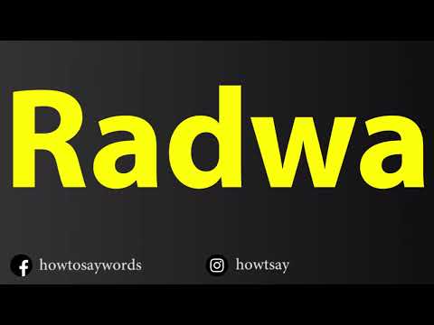 How To Pronounce Radwa رضوى