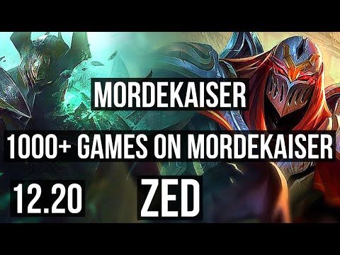 MORDEKAISER vs ZED (MID) | 7/1/3, 1000+ games, 1.3M mastery, Dominating | KR Diamond | 12.20