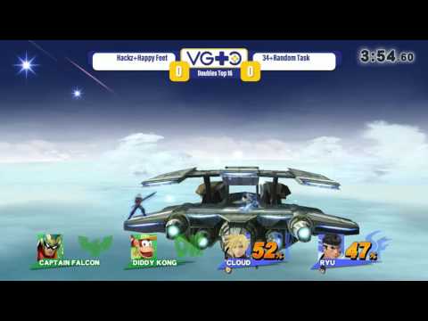 VGTC: Fall Tournament 2016 - Smash 4 Doubles Top 16 - Hackz + Happy Feet vs 32 + Random Task