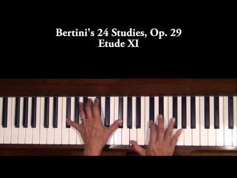 Bertini Etude Op. 29, No. 11 Piano Tutorial SLOW