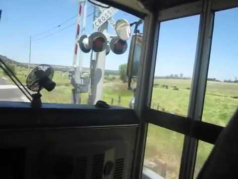 [Old Footage] 1991 Blue Bird AARE at a railroad crossing