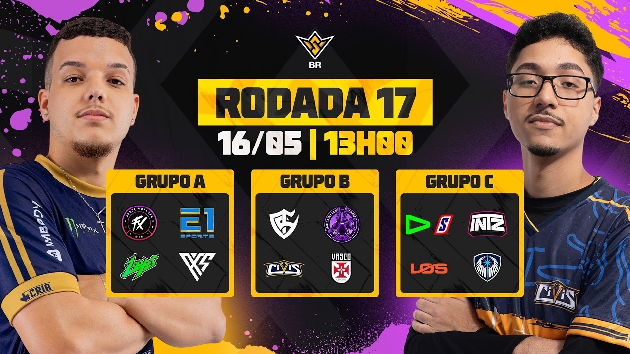 🚨FFWS BR 🏆 RODADA 17 - GRUPOS A, B e C | FREE FIRE AO VIVO🚨 #freefire