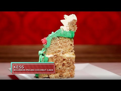 As Seen on Food Network - Holiday Baking Championship - Bourbon Butter Pecan Coconut Cake