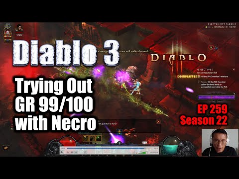[Diablo 3] Trying out Solo GR99/100 with Necro Masquerade (Season 22)