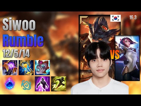 Siwoo Top Rumble vs Fiora lol KR solo rank Full Game 16.3 | 시우 럼블 vs 피오라