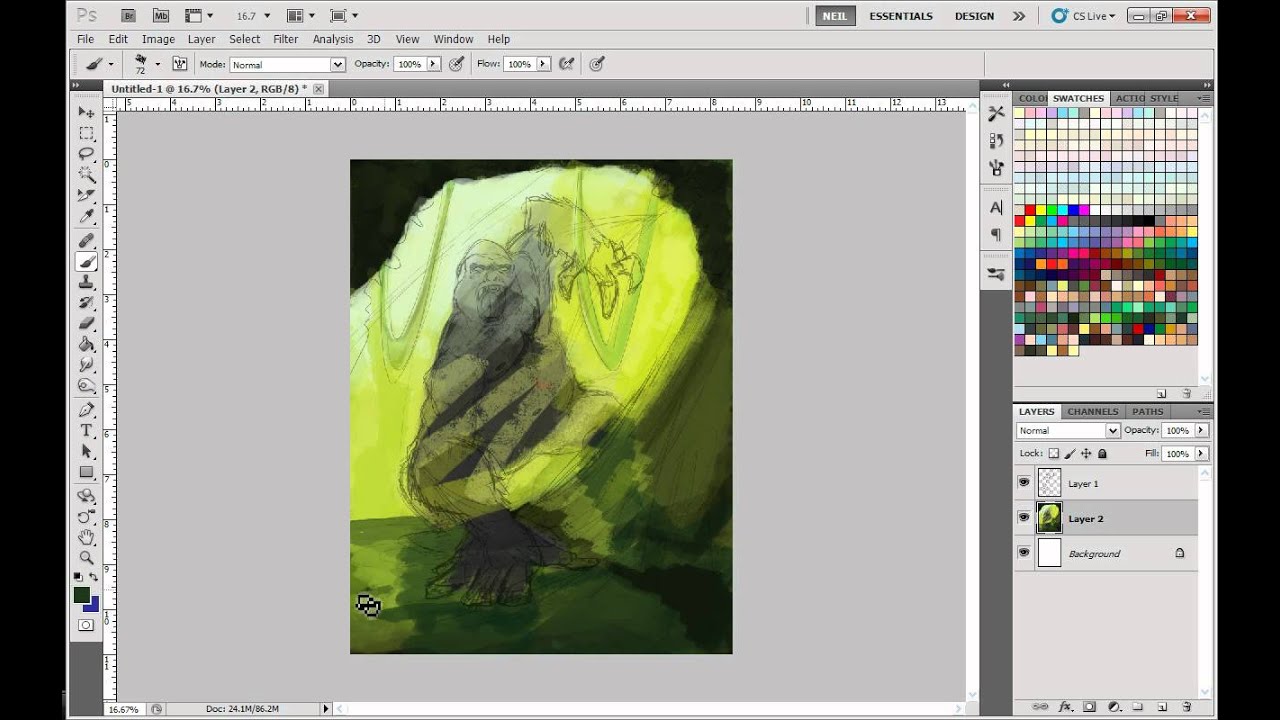 Digital Painting Tutorial - Intermediate Part 1/2 - video 2