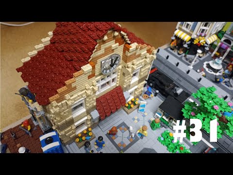 Fertigstellung vom Rathaus mit Bautechnik Eskalation beim Dach - Bau meiner Lego Stadt Teil 31