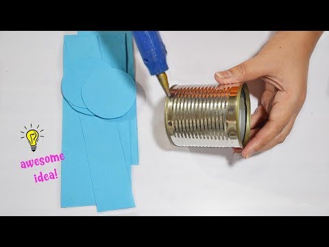 Best reuse idea with tin can|how to recycle tin can|how to make tin can organizer Video